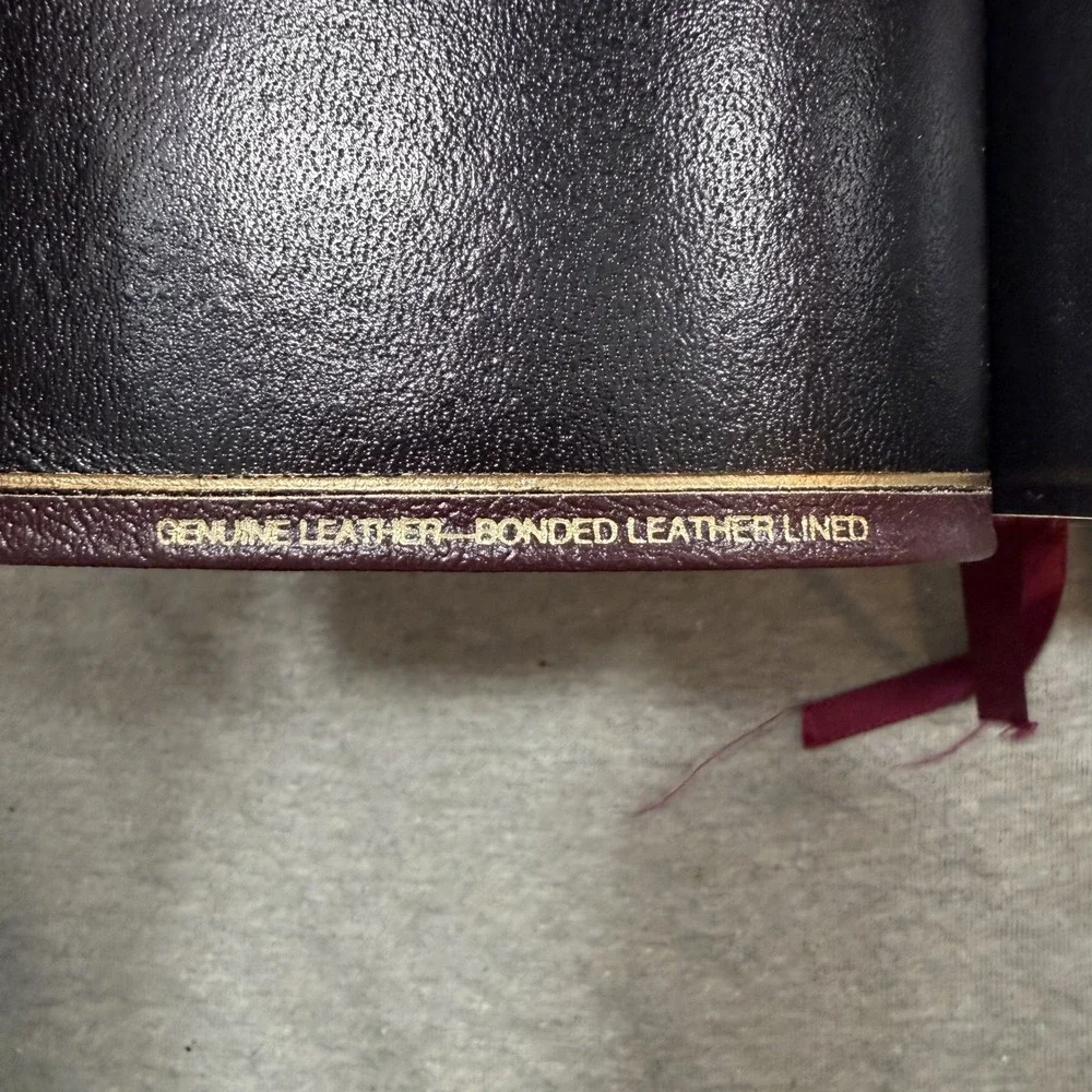 LDS Quadruple Combination Book of Mormon Bible Burgundy Leather Good Indexed